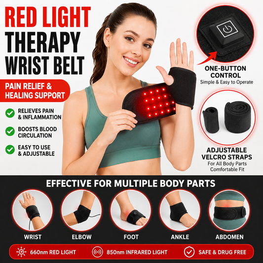 3-in-1 Red Light Therapy Wrist Wrap for Carpal Tunnel & Joint Pain Relief