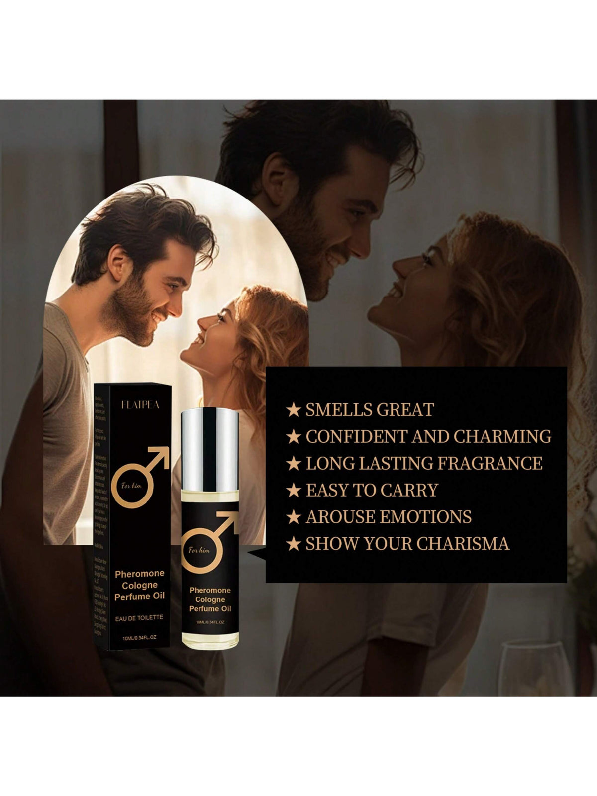 Men’s Pheromone Cologne Roll-On – Enhance Your Magnetic Appeal