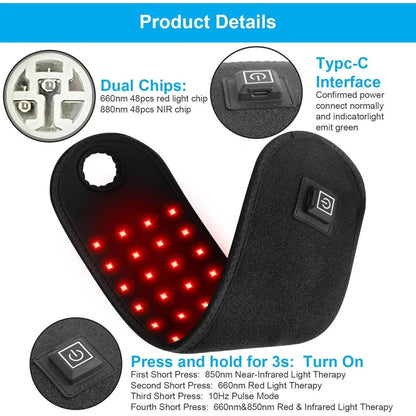 3-in-1 Red Light Therapy Wrist Wrap for Carpal Tunnel & Joint Pain Relief