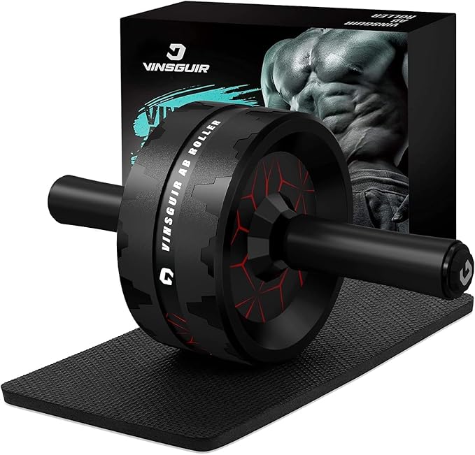 VINSGUIR Ab Roller Wheel - Ultimate Abs & Core Workout Equipment for Home Gym with Knee Pad Accessories