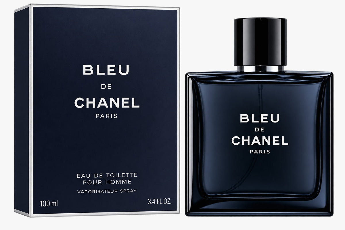 Bleu de Chanel Eau de Toilette for Men 100ml (3.4 oz) – Fresh Woody Fragrance Spray