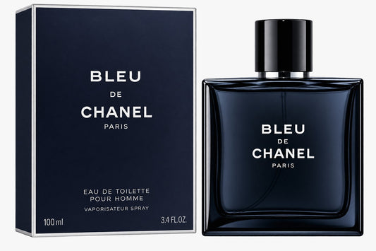 Bleu de Chanel Eau de Toilette for Men 100ml (3.4 oz) – Fresh Woody Fragrance Spray