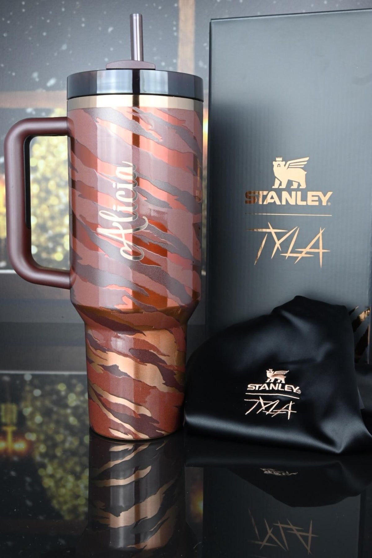 Authentic Stanley X Tyla Collaboration 40oz Quencher - Personalized & Engraved