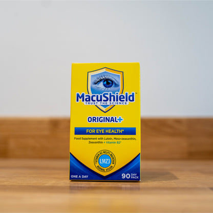 MacuShield Original+ Eye Health Supplement (90 Capsules, 90-Day Supply) | Vitamin B2 & LMZ3 Formula