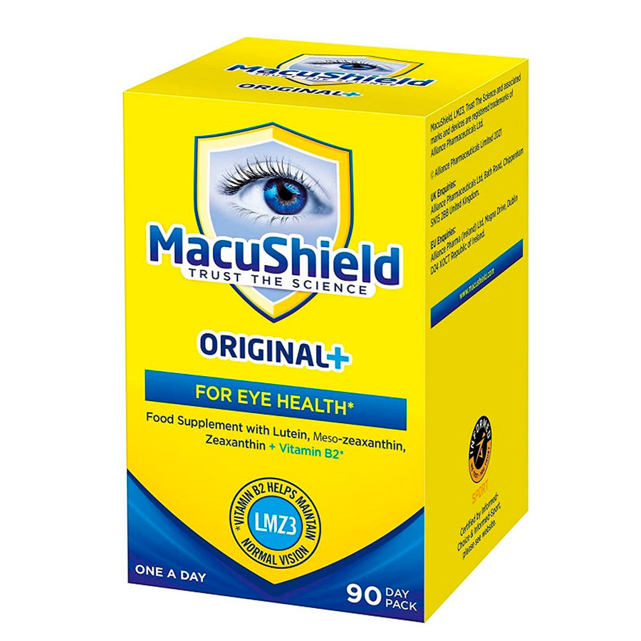MacuShield Original+ Eye Health Supplement (90 Capsules, 90-Day Supply) | Vitamin B2 & LMZ3 Formula