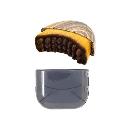 Ergonomic Curved Body & Face Contour Foundation Brush with Protective Travel Case