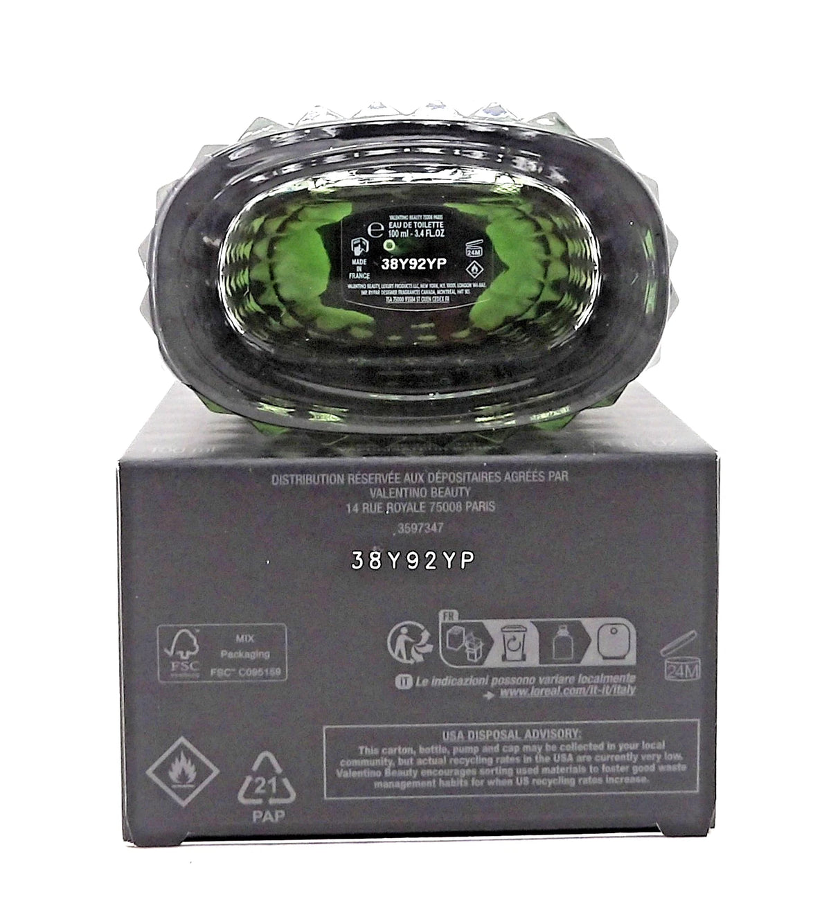 Valentino Uomo Born in Roma Green Stravaganza 3.4 oz EDT - A Distinctive Fragrance