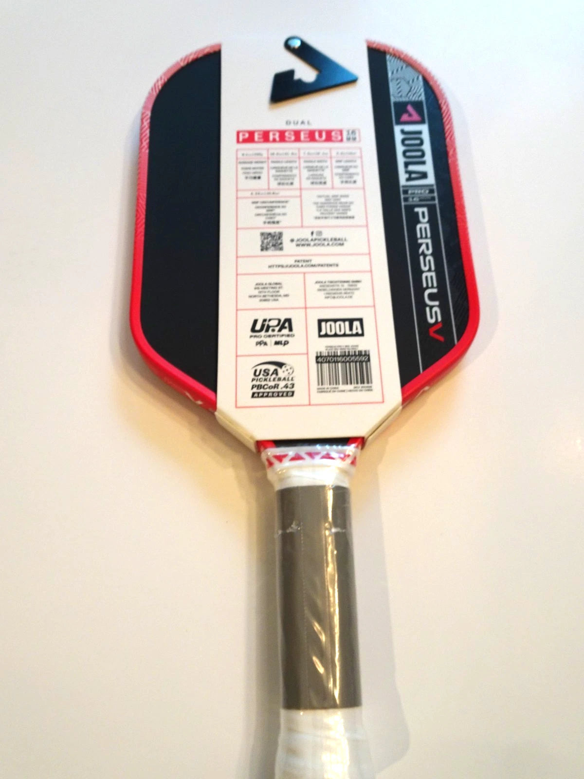 Joola Ben Johns Perseus Pro V 16mm Pickleball Paddle Red New + Free Shipping