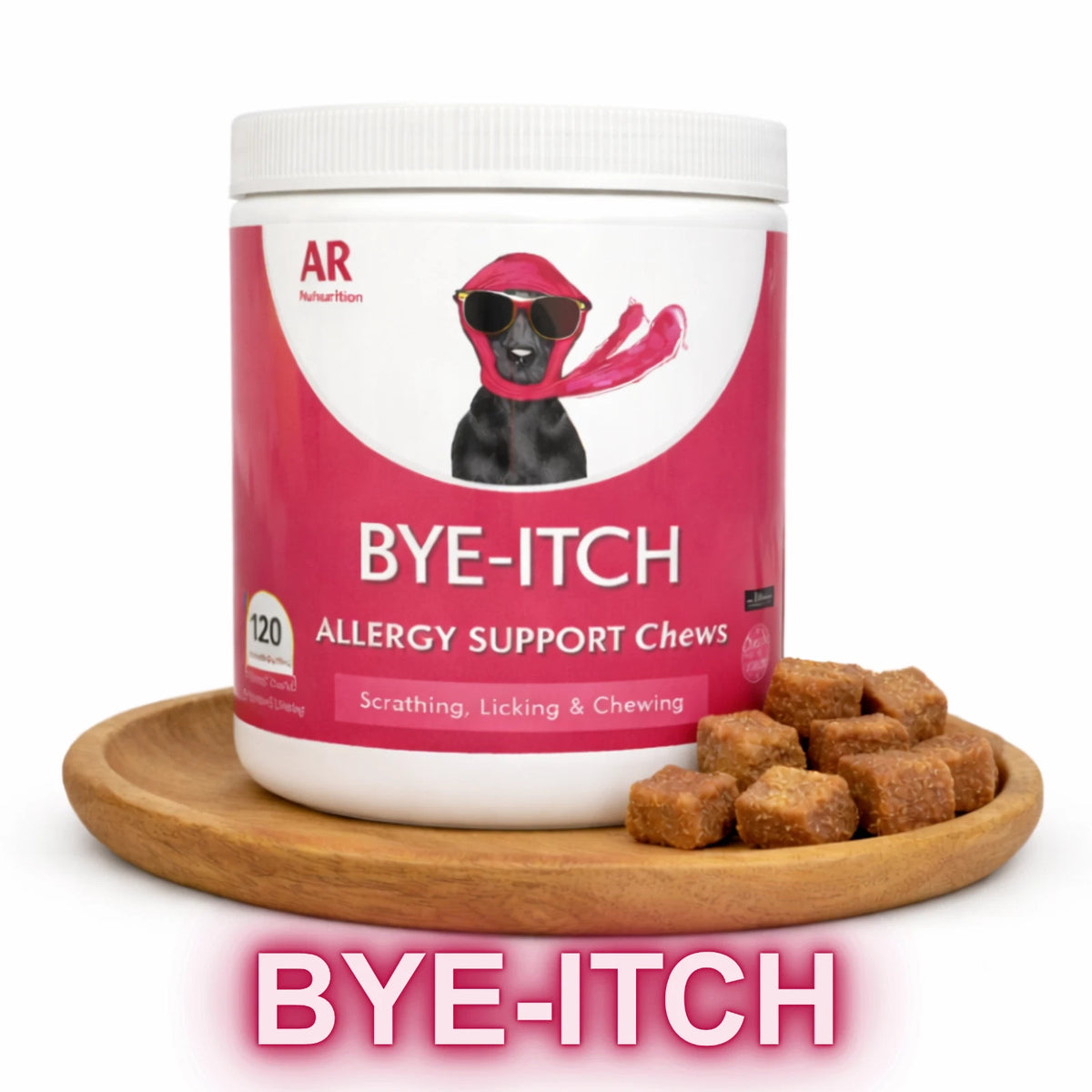 BYE-Itch Immunity Treats For Dogs - 120 Chews to Soothe Itchy Paws, Eyes, Ears & Skin - 360g