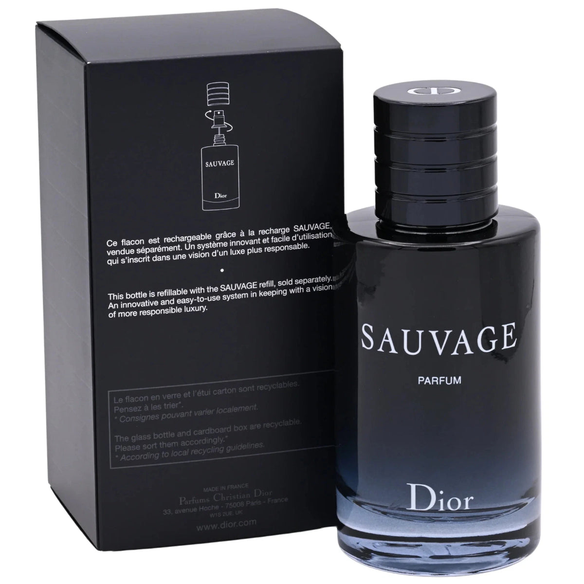 Sauvage Parfum by Christian Dior for Men - 3.3 / 3.4 oz New in Box