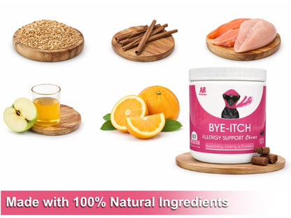 BYE-Itch Immunity Treats For Dogs - 120 Chews to Soothe Itchy Paws, Eyes, Ears & Skin - 360g