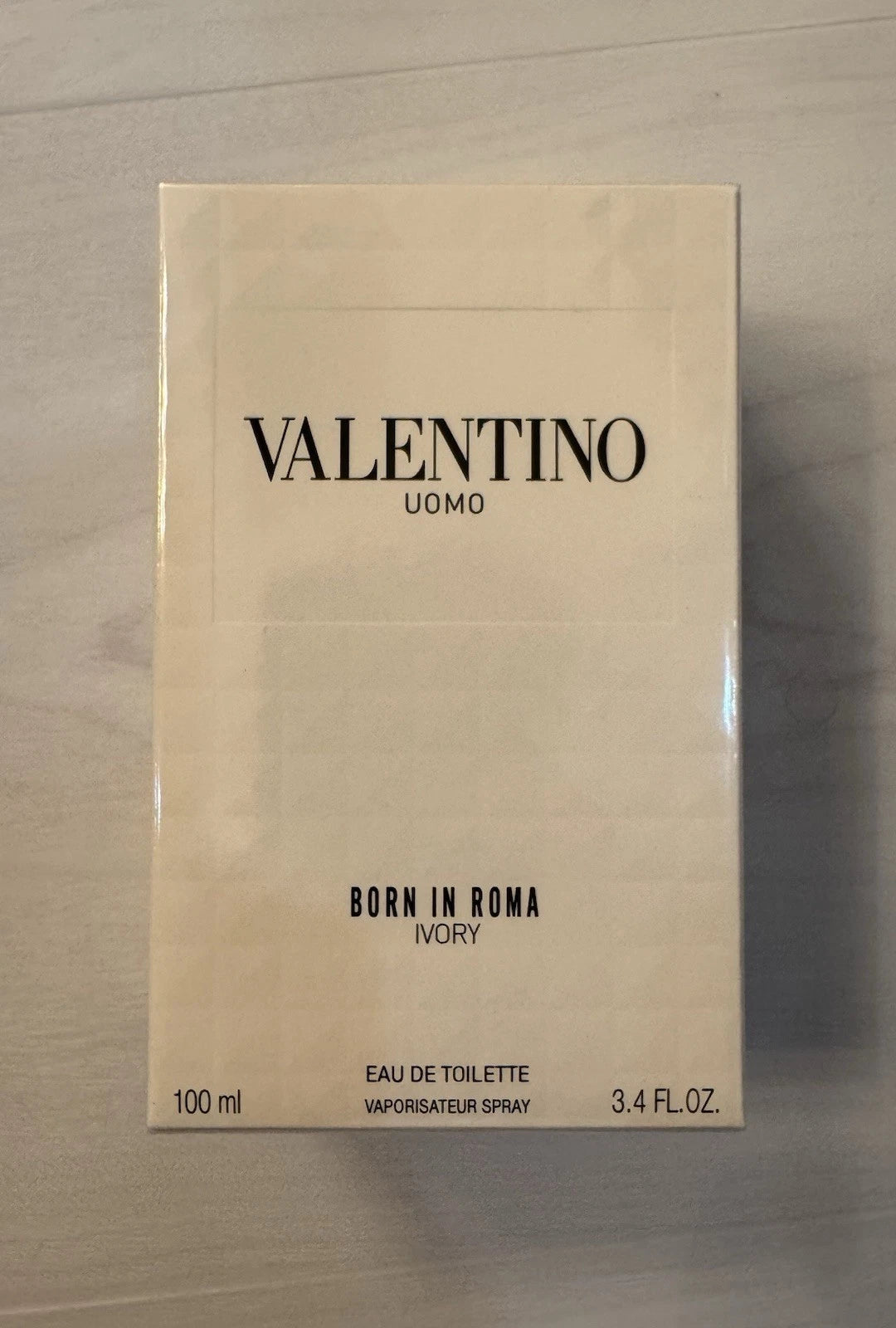 NEW VALENTINO UOMO BORN IN ROMA IVORY EDT SPRAY FOR MEN 3.4 Oz / 100 ml