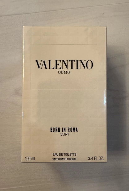 NEW VALENTINO UOMO BORN IN ROMA IVORY EDT SPRAY FOR MEN 3.4 Oz / 100 ml