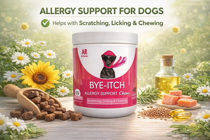 BYE-Itch Immunity Treats For Dogs - 120 Chews to Soothe Itchy Paws, Eyes, Ears & Skin - 360g