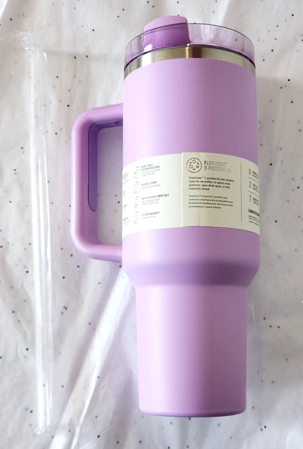 2024 STANLEY PURPLE w/ STARS TUMBLER 40oz - Stay Stylishly Hydrated